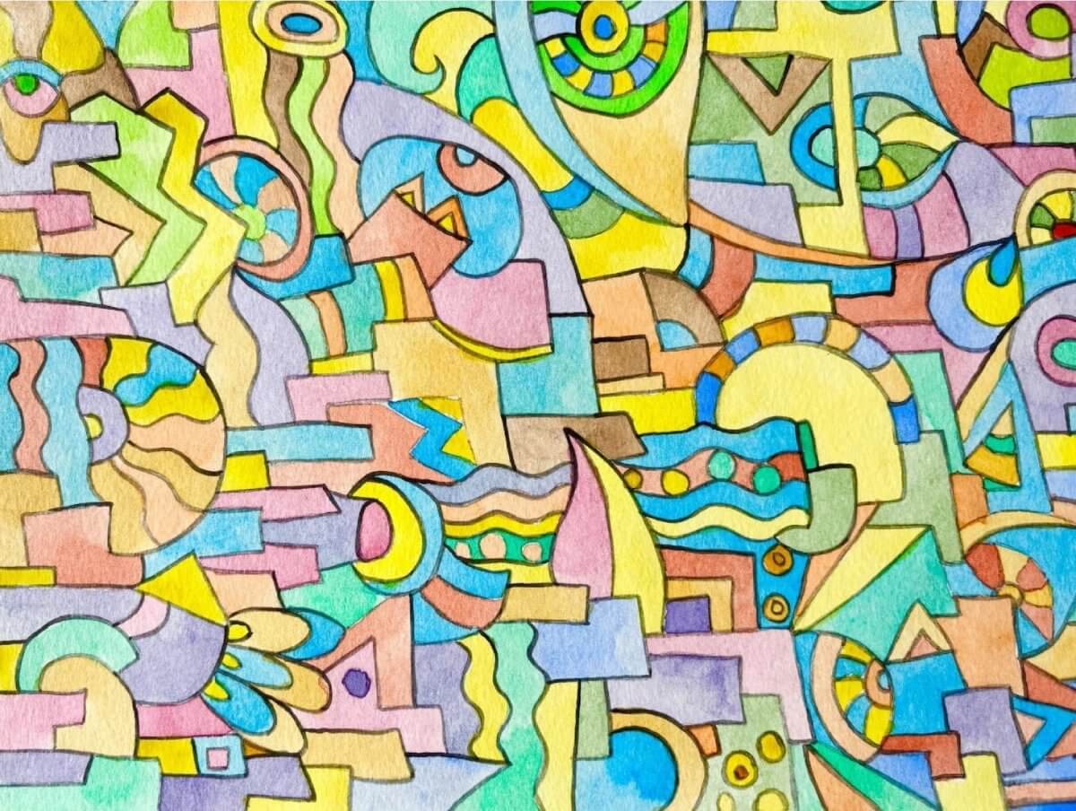 Abstract Watercolor Painting