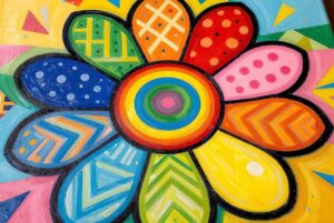 Colorful Flower Pop Art