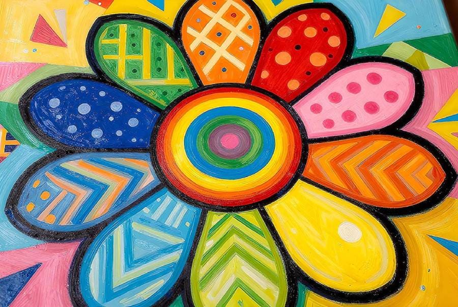 Colorful Flower Pop Art