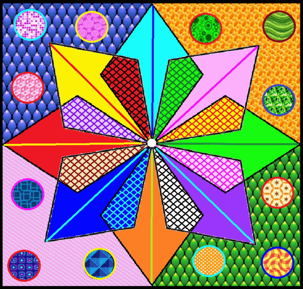 Colorful Geometric Starburst