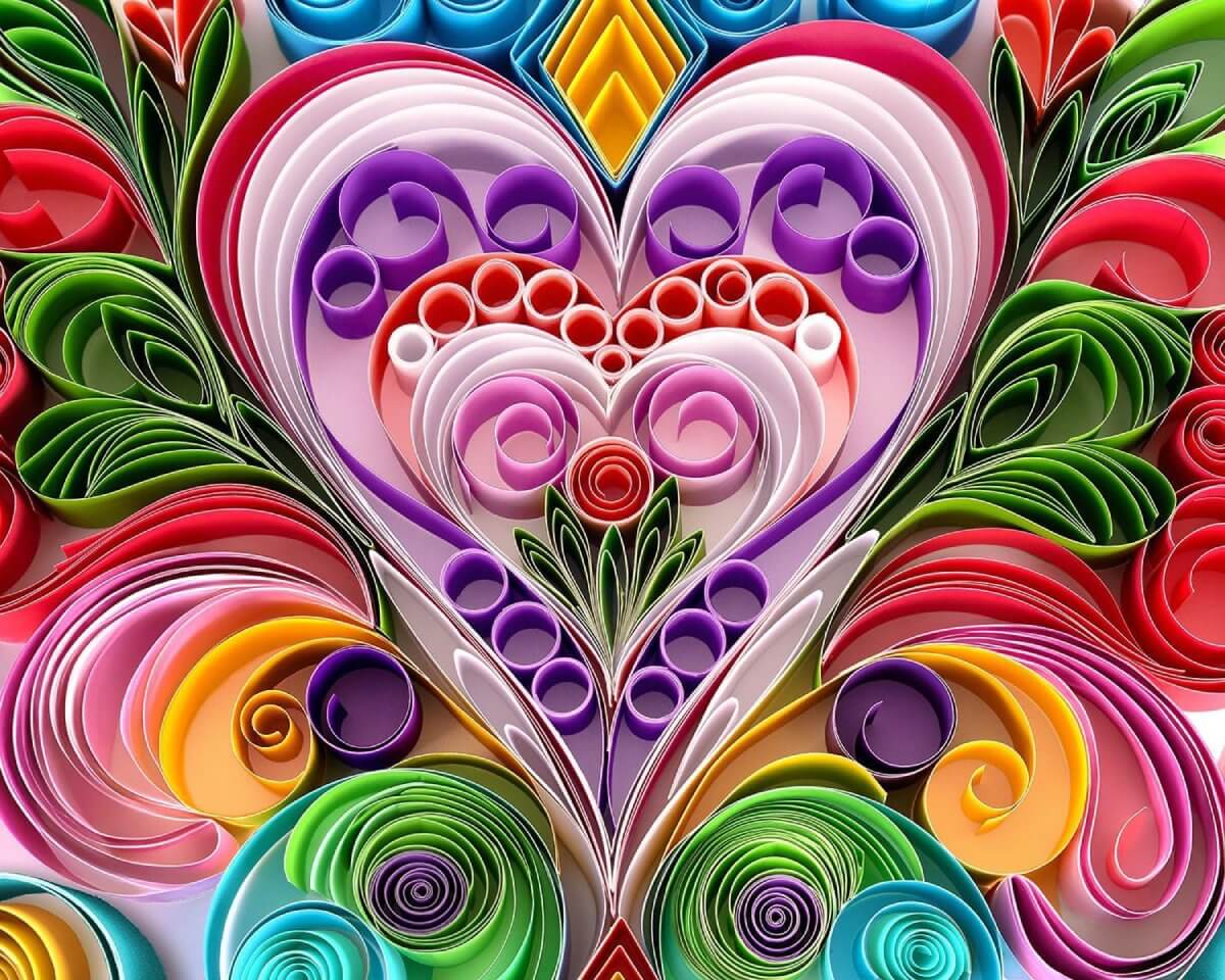 Colorful Paper Heart