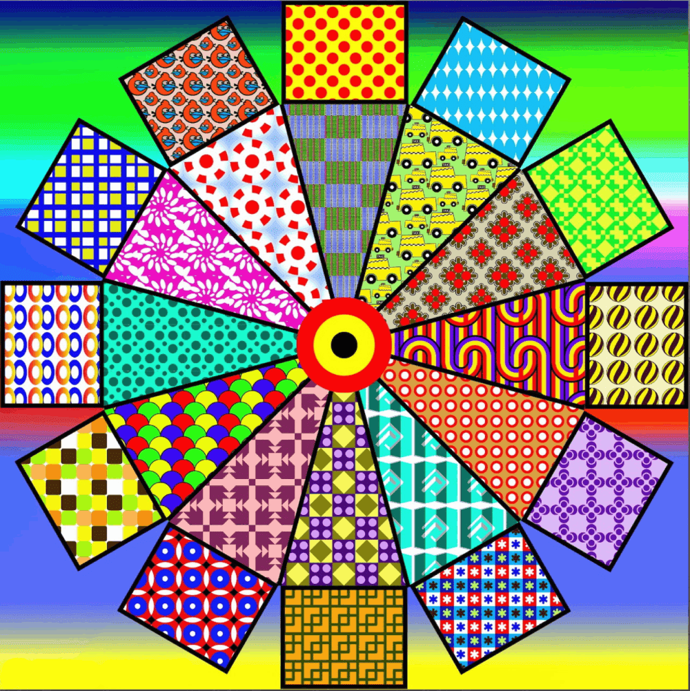 Colorful Pattern Wheel