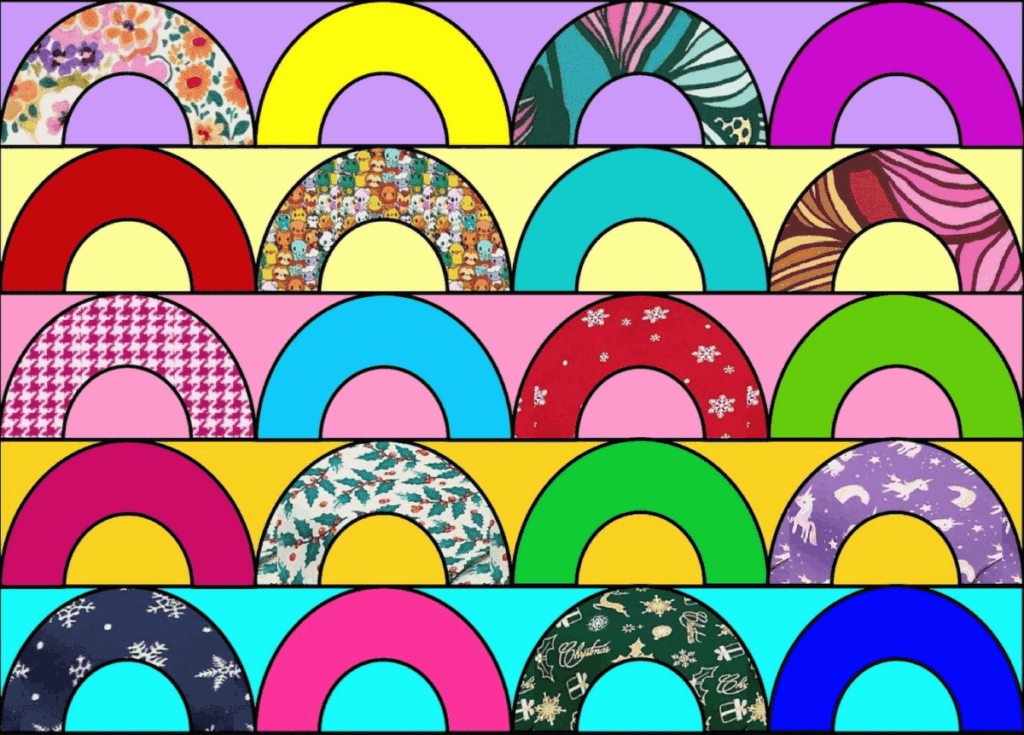 Colorful Rainbow Arch Patterns