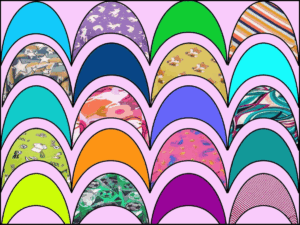 Colorful Scalloped Pattern Mosaic