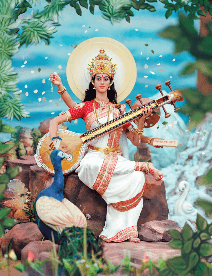 Goddess Saraswati with Veena