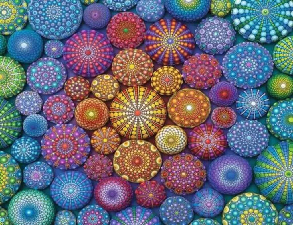 Radiating Rainbow Mandalas