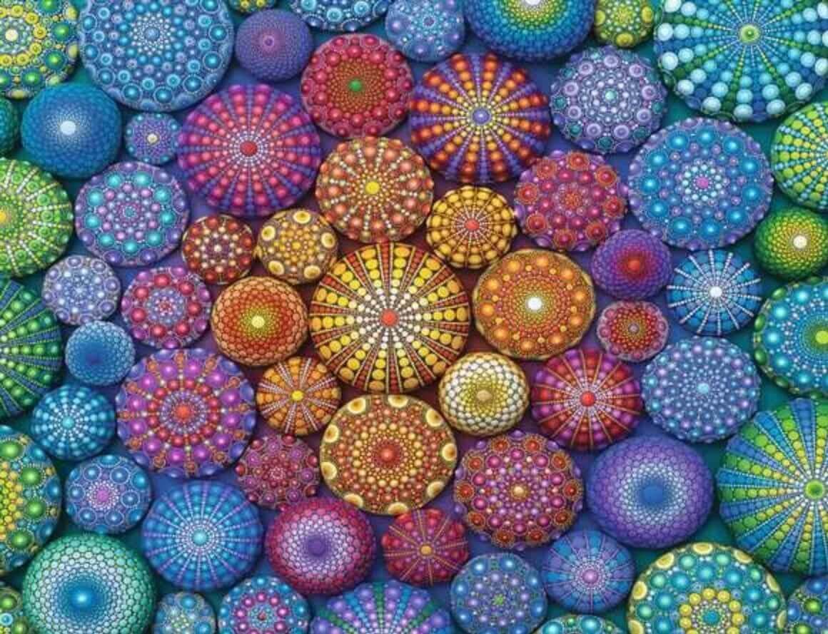 Radiating Rainbow Mandalas