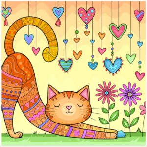 Colorful Cat Dreams