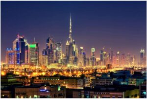 Dubai Skyline at Night