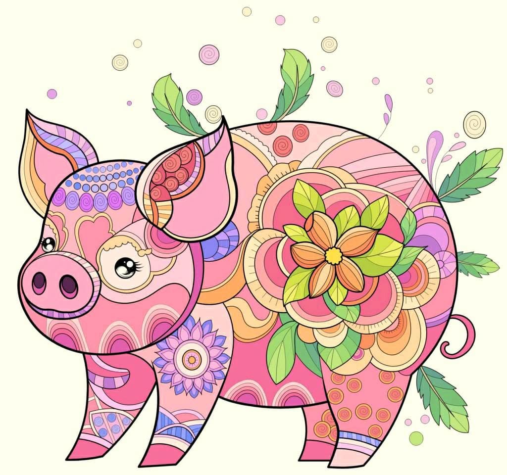Floral Piglet