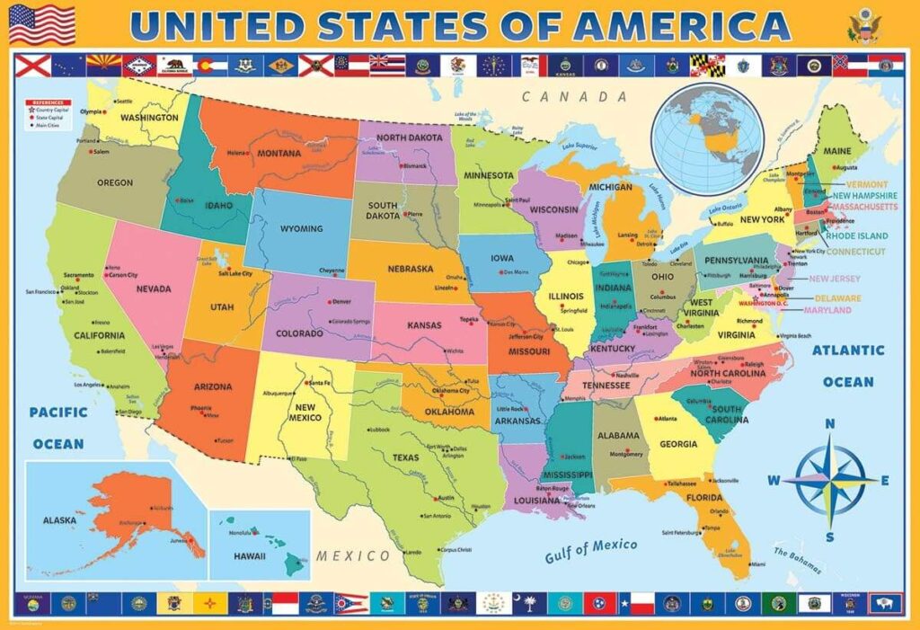 Map of the United States of America