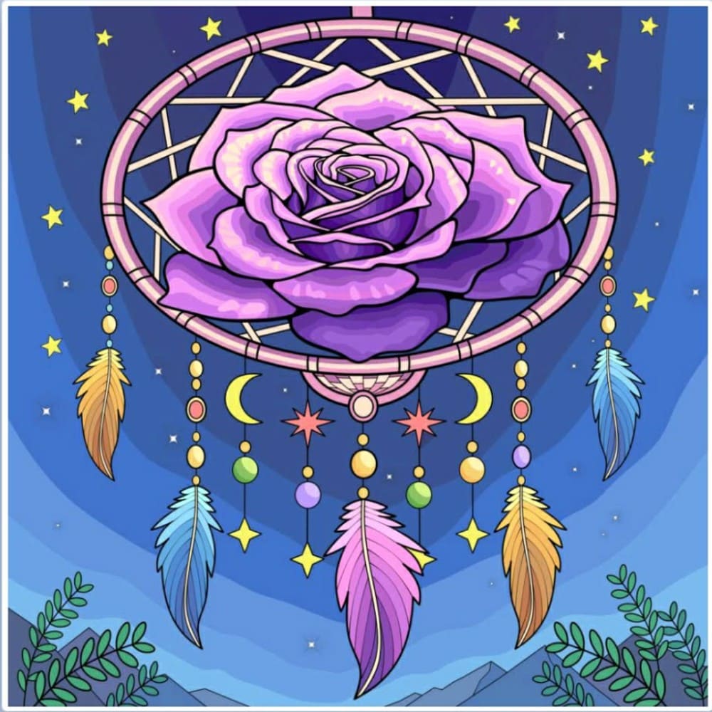 Moonlit Rose Dreamcatcher
