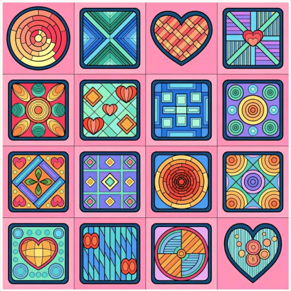 Patterned Love Tiles