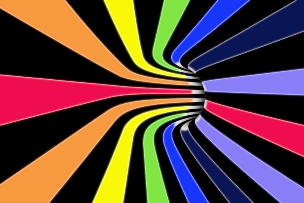 Spiral Rainbow Tunnel