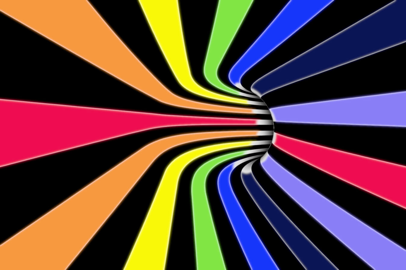 Spiral Rainbow Tunnel