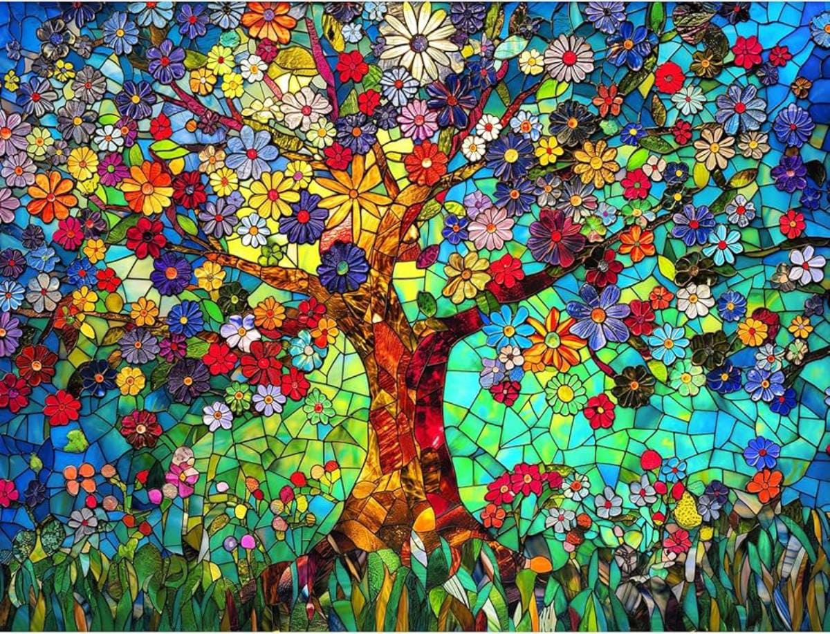 Stained Glass Blossom Tree
