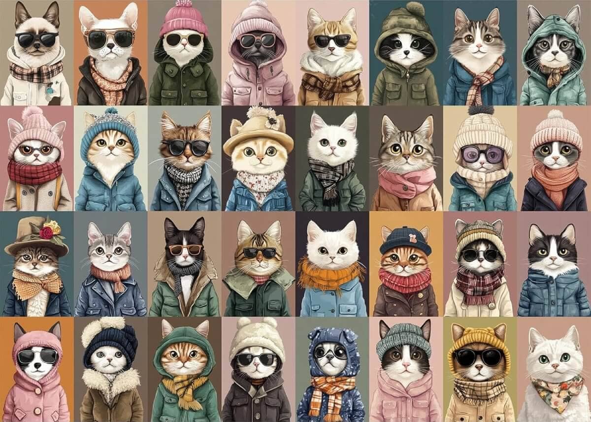 Stylish Cats in Fashion