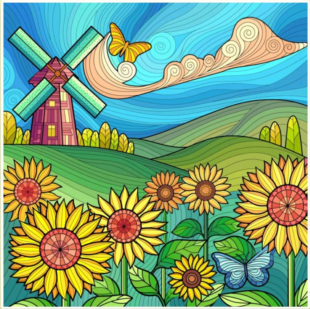 Sunny Windmill Meadow