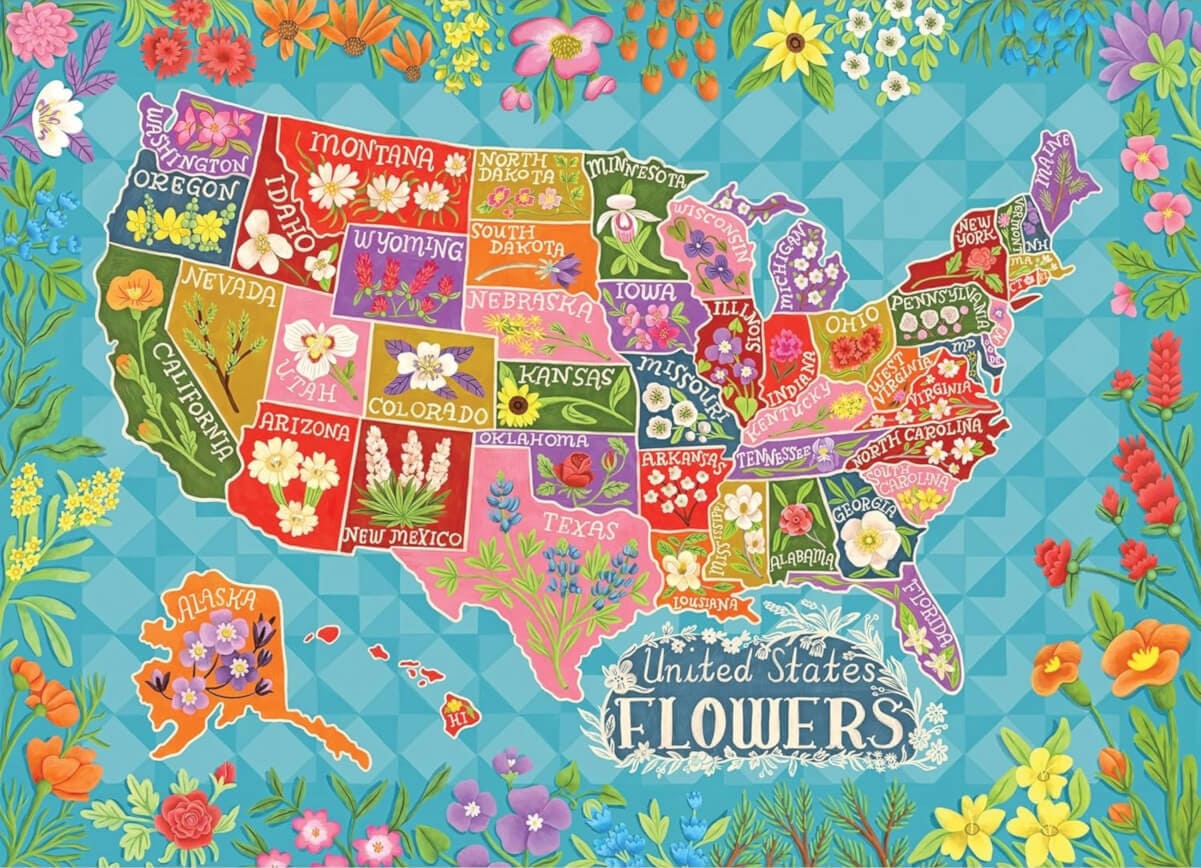 USA Flower Map