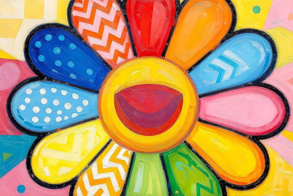 Abstract Colorful Flower