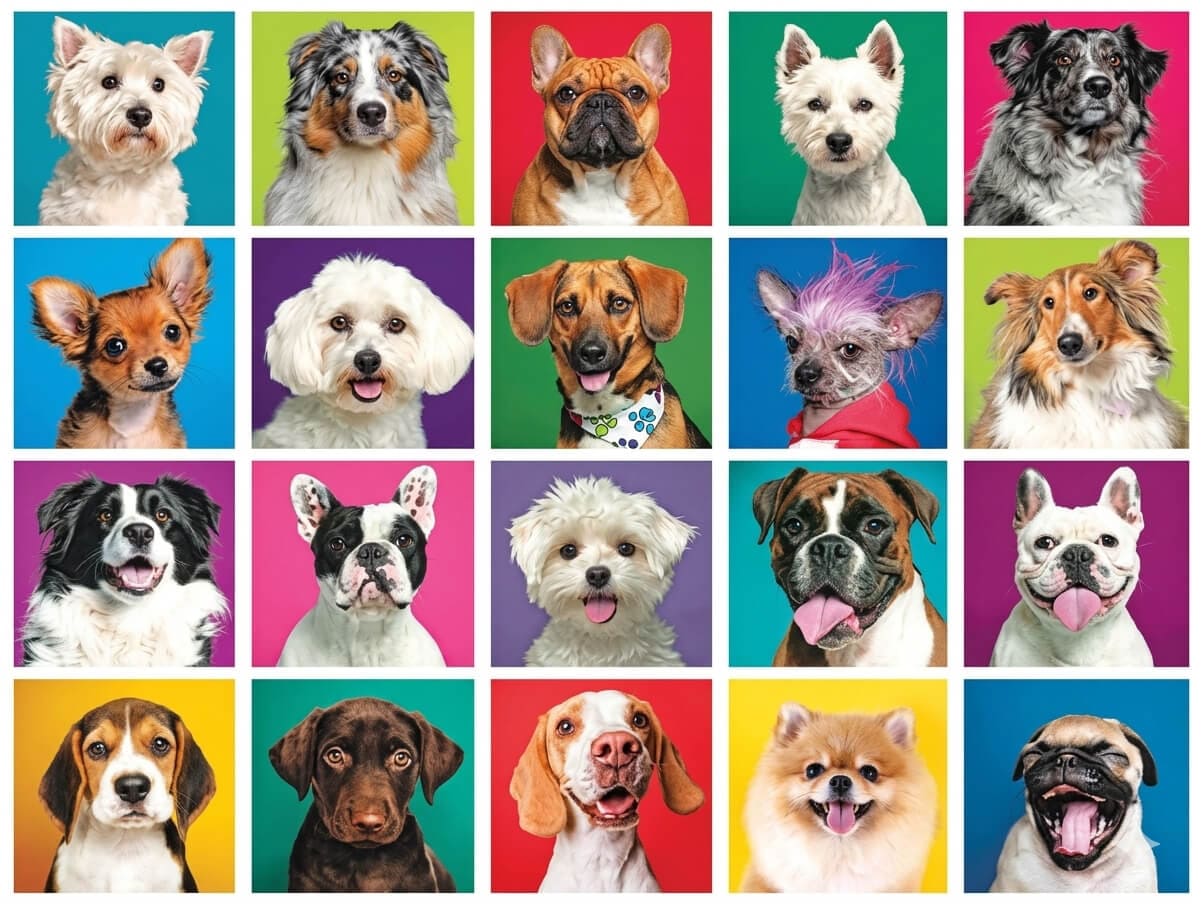 Dogs Collage Colorluxe