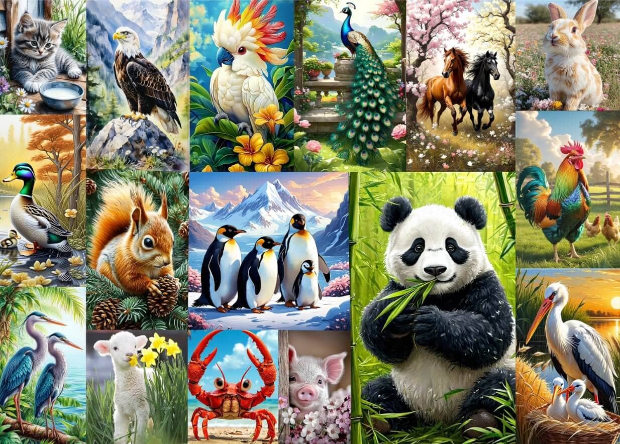 Vibrant Wildlife and Nature Scene