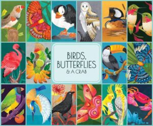 Birds Butterflies and Crab