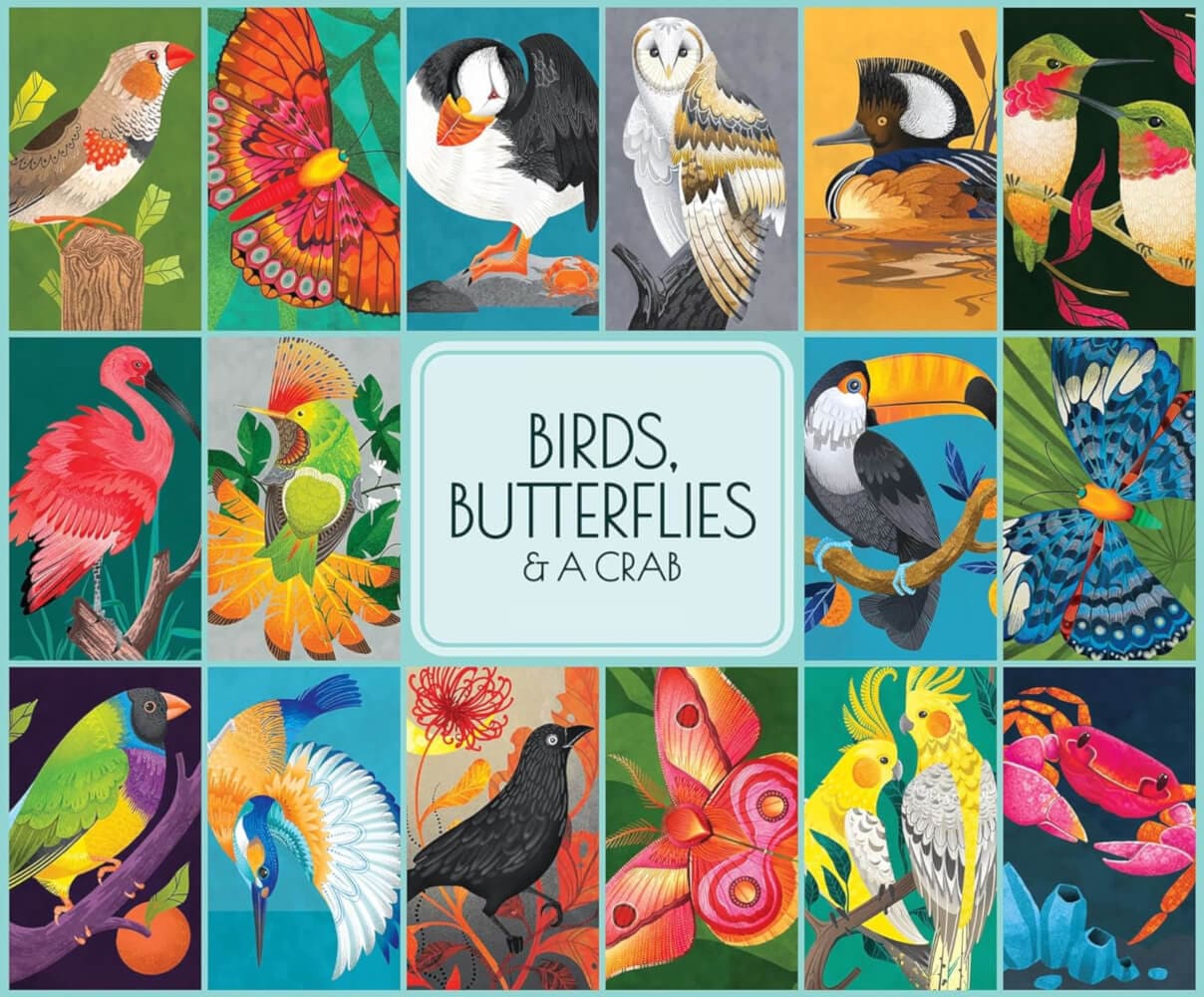 Birds Butterflies and Crab