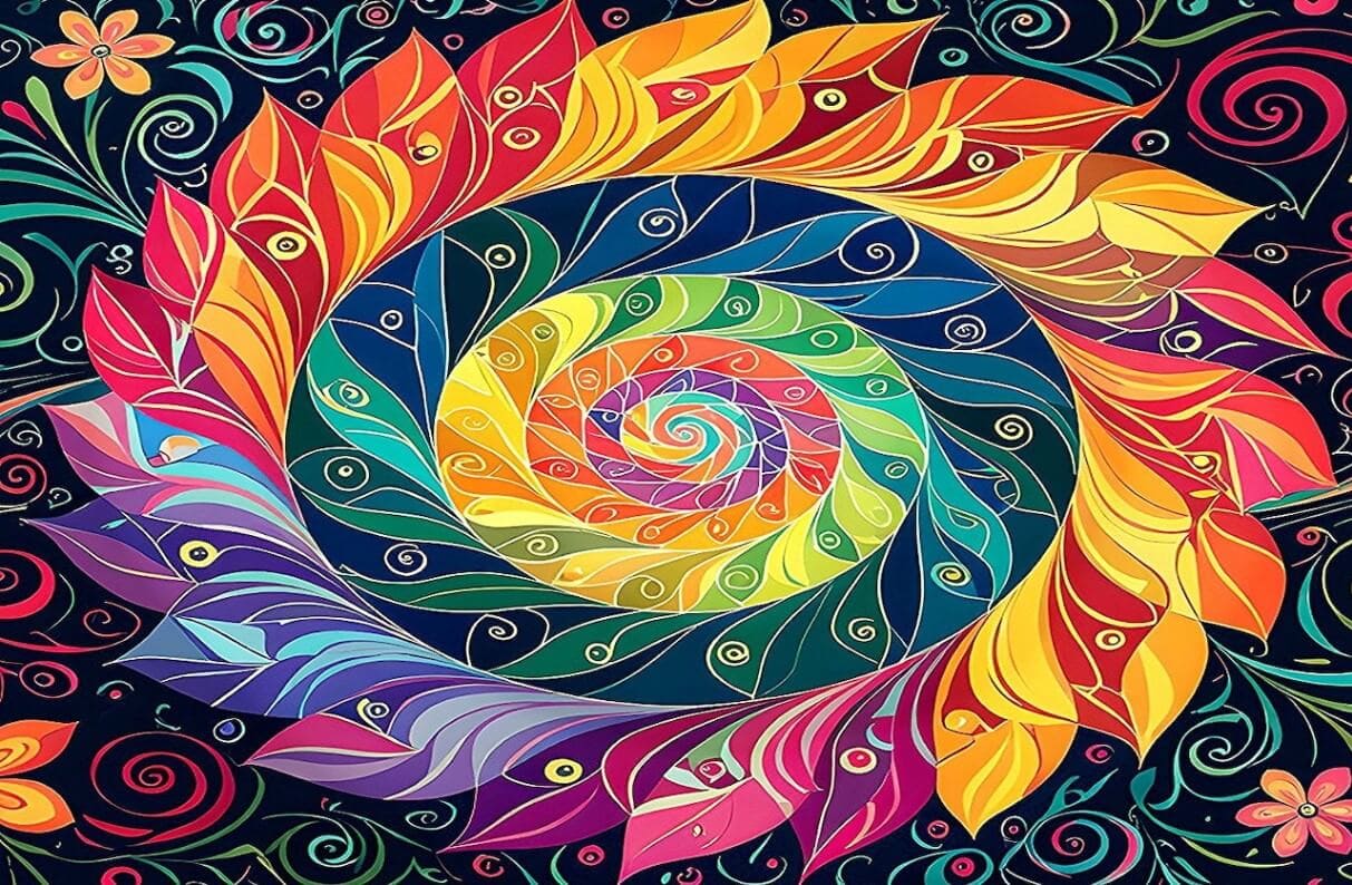 Abstract Colorful Swirl