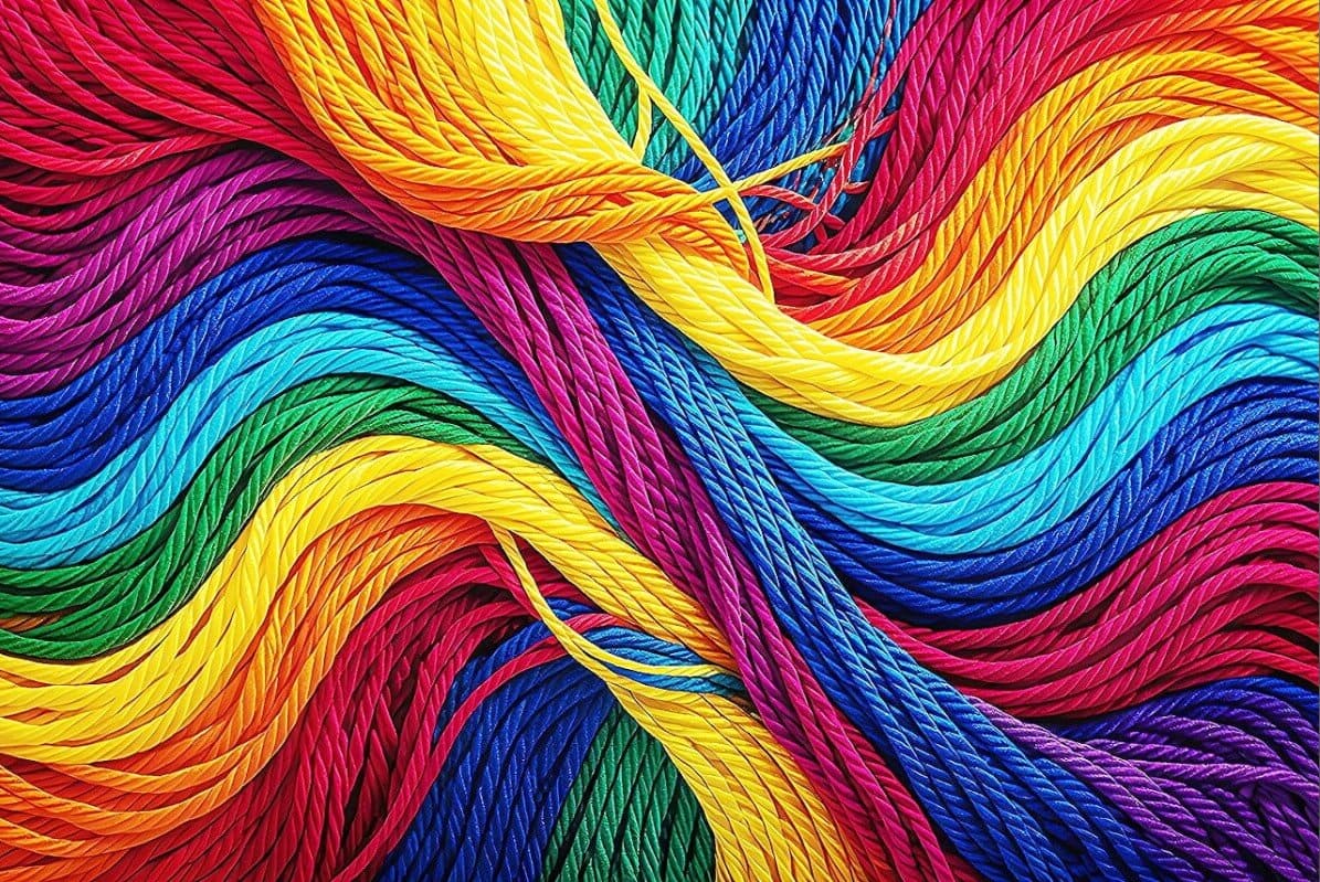 Abstract Yarn Colorful Art