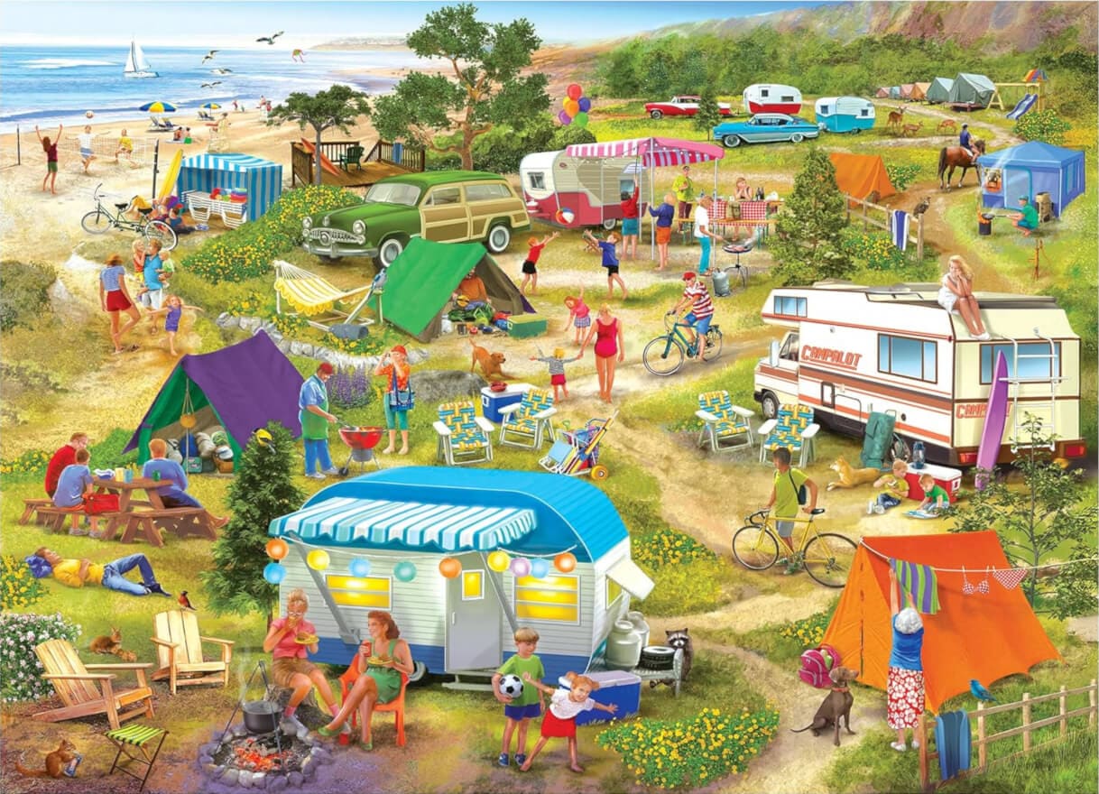 Colorful Beach Camping