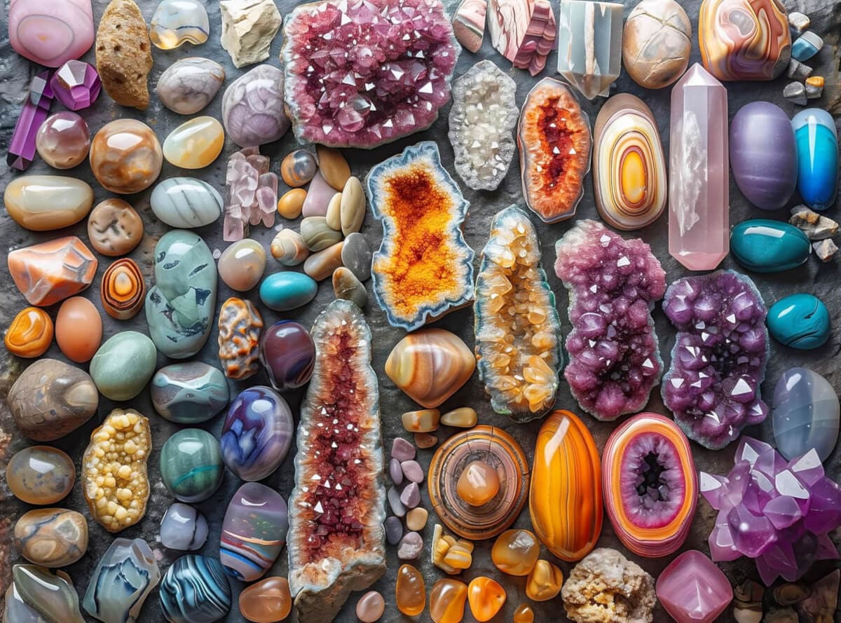 Colorful Crystals and Healing Stones