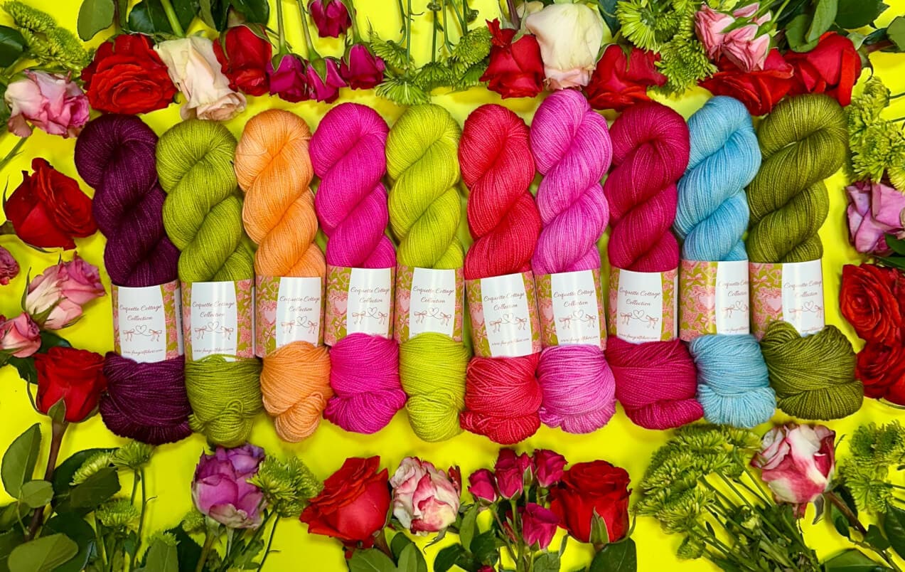 Colorful Yarn and Roses