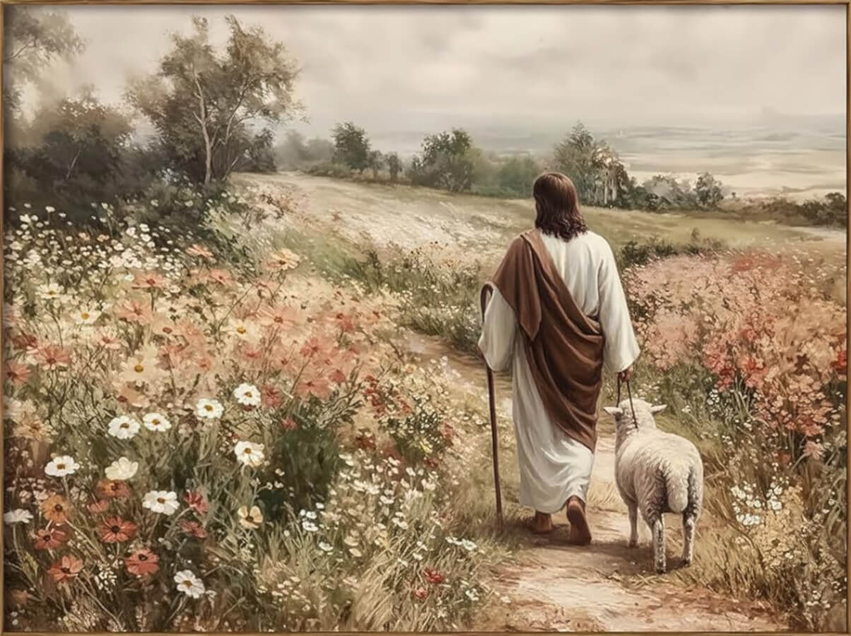 Jesus and Lamb