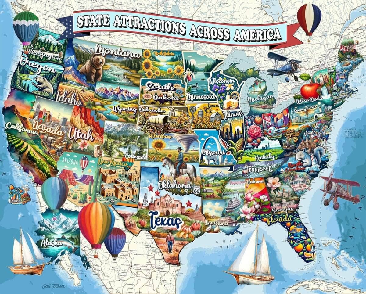 Attractions Map of USA