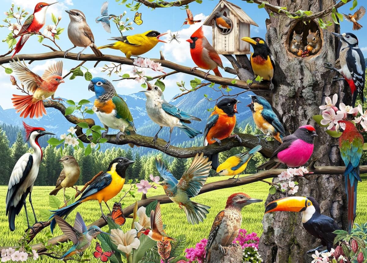 Colorful Wild Birds