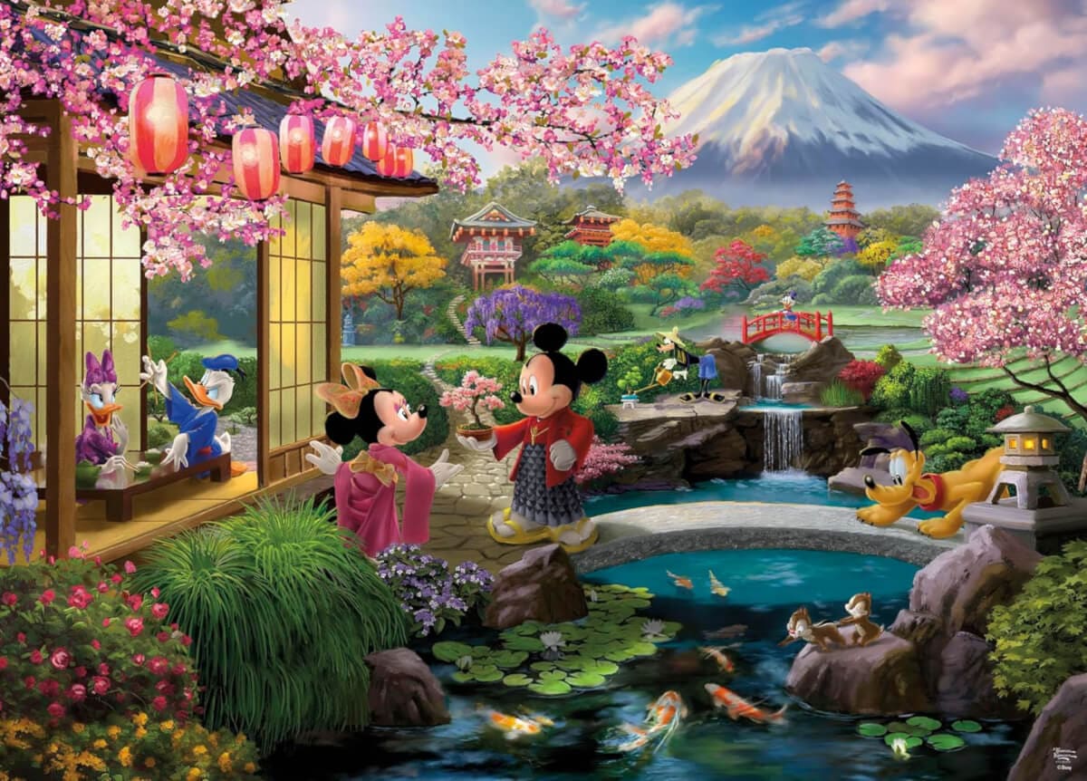 Mickey & Minnie in Japan – Thomas Kinkade