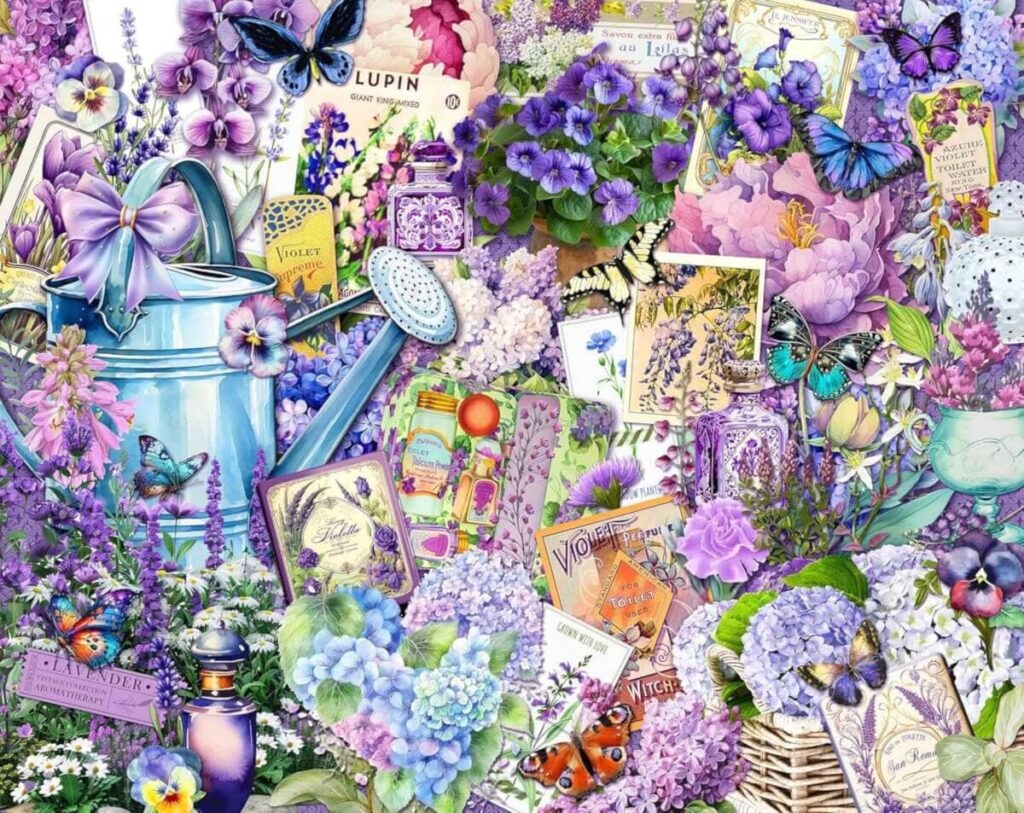 Purple Passion – Floral Collage