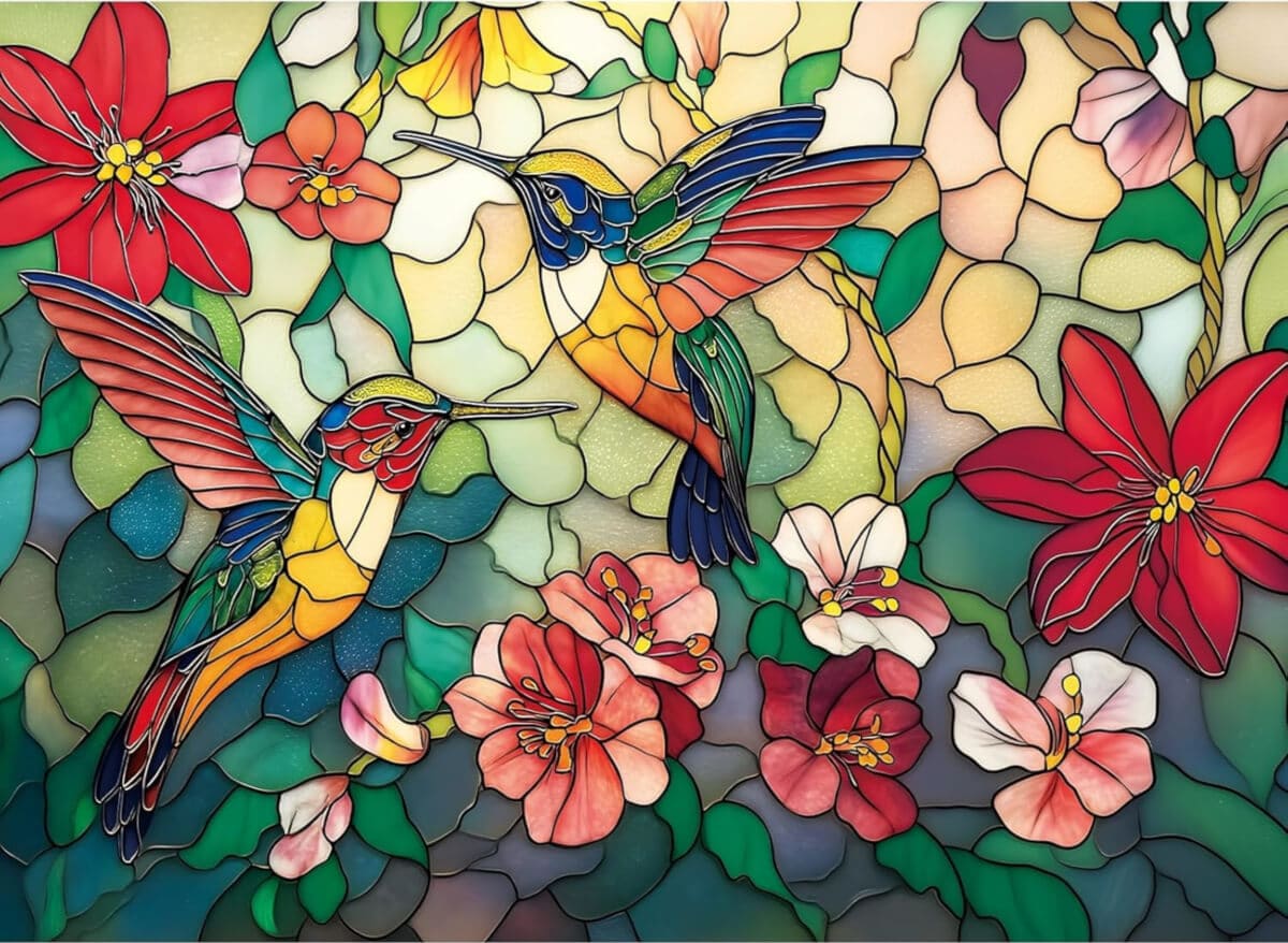 Stained Glass Hummingbird