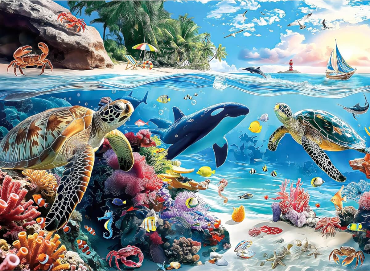 Turtles Coral Reef Ocean
