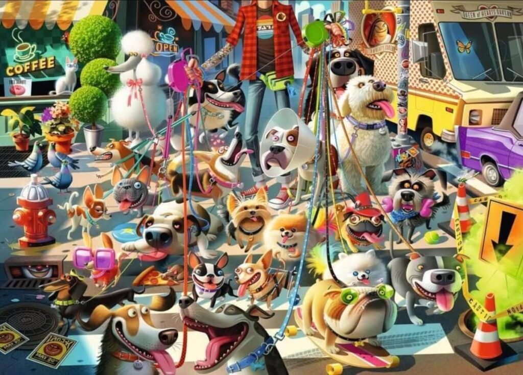 Vibrant Dog Walker