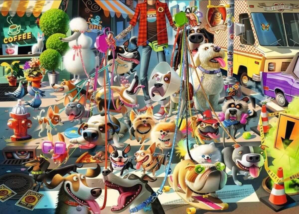 Vibrant Dog Walker