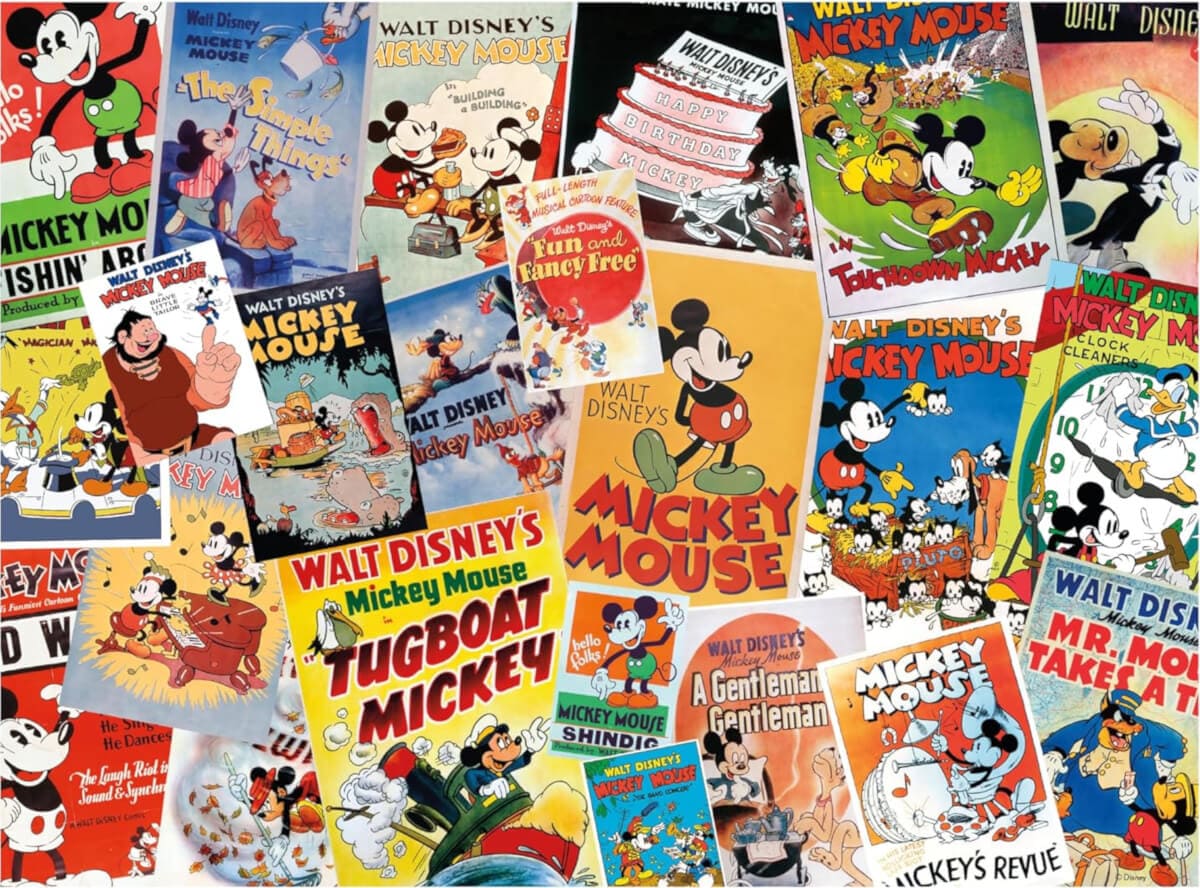 Vintage Mickey Mouse Poster Collage