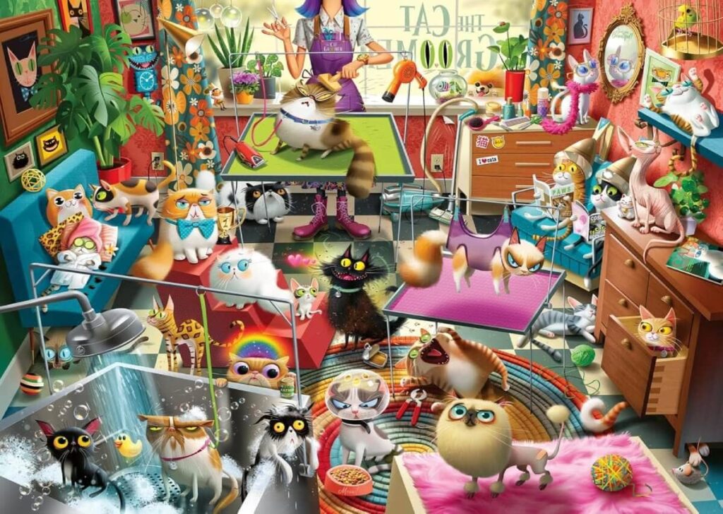 Whimsical Cat Salon