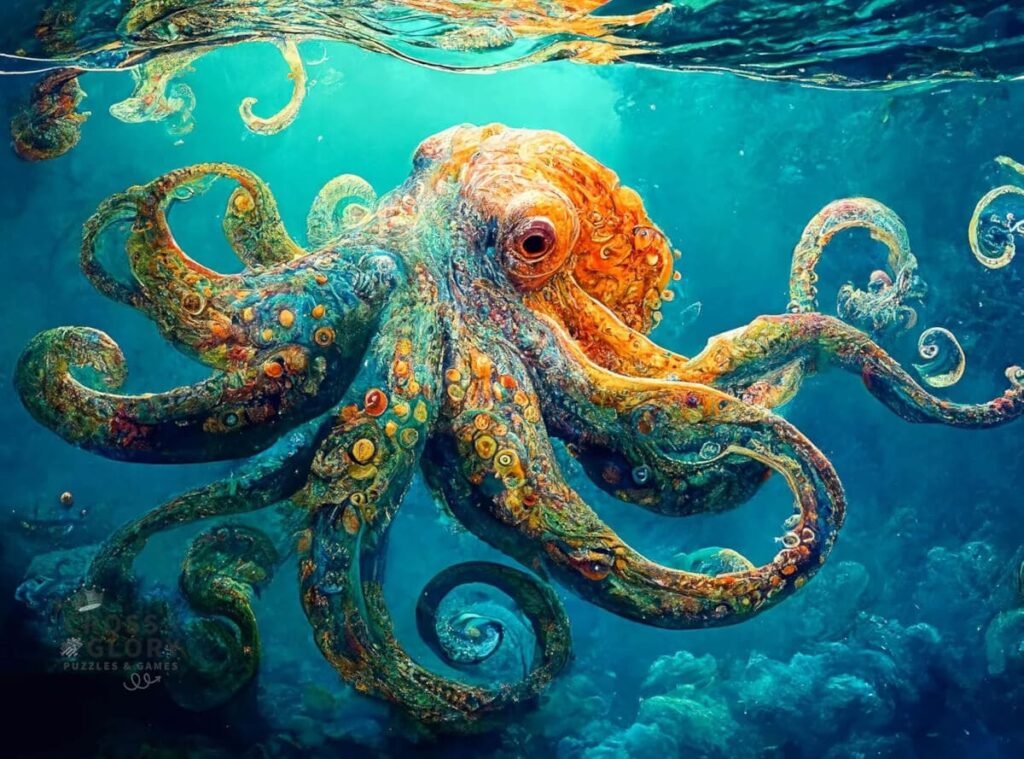 Deep Blue Octopus Ocean