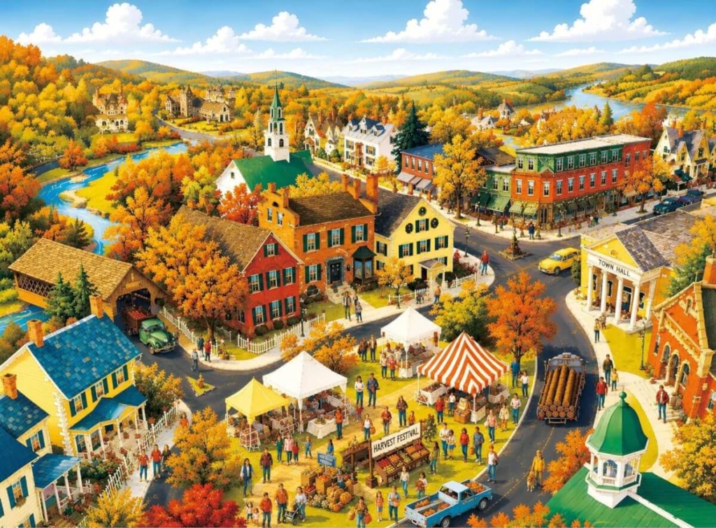 Autumn Town Countryside