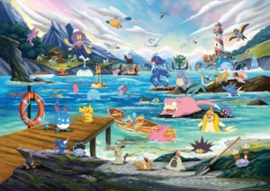 Pokemon Vaporeon and Temperate Marine