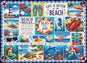 Coastal Mosaic Beach Collage