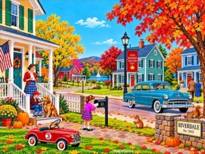 Nostalgic Autumn Neighborhood