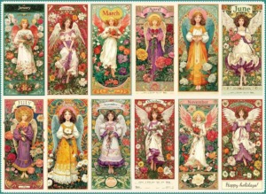 Vintage Angel Floral Art